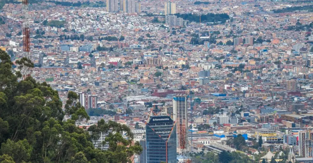 Vista de una ciudad colombiana
